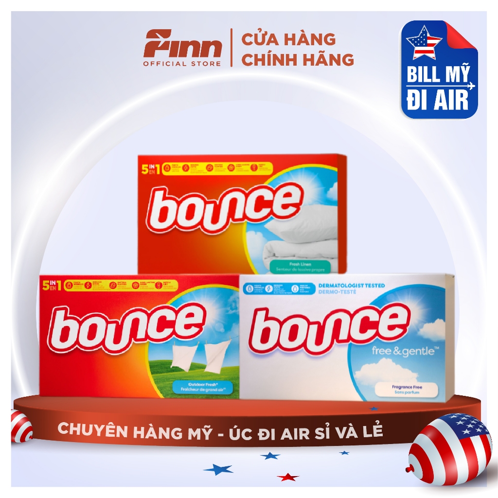 Giấy Thơm Bounce Dryer Sheets đủ dòng Mỹ