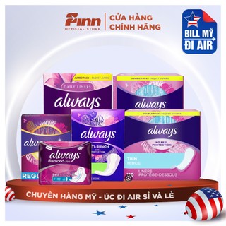[BILL MỸ AIR] Băng vệ sinh hàng ngày Always Daily Anti-Bunch - nhiều dòng