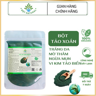 Bột tảo xoắn Nhật Bản nguyên chất (tảo spirulina) vi kim tảo biển, trắng da, sản sinh colagen, mờ thâm nám…| Bột Natural