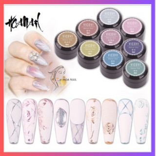 Gel Nhũ METAN Siêu Sáng hũ 8ml dùng trang trí móng