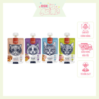 Súp thưởng wanpy nắp vặn cho mèo - gói 90gr