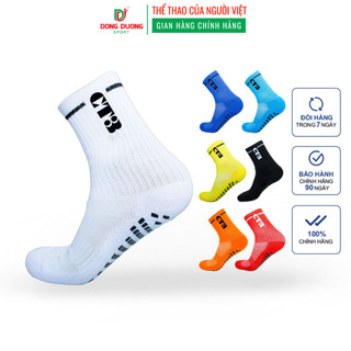 Tất Đá Bóng Chống Trơn CT3 Chính Hãng, Tất cổ ngắn Chất Cotton Co Giãn Tốt, Thấm Hút Mồ Hôi