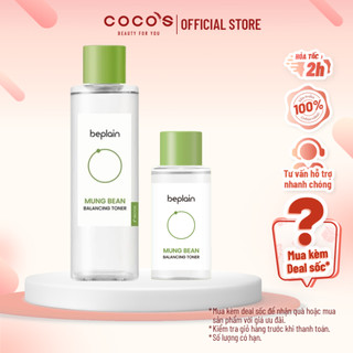 Toner beplain mung bean balancing, toner chứa pha cân bằng độ ph, nước hoa hồng cấp ẩm cho da 50ml/200ml