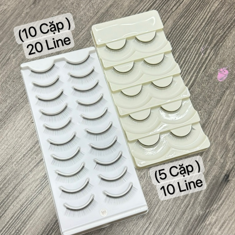 Mi tập nối 5 cặp -10 cặp _mi giả tập nối Hàng xòe đều -Không mi con_dụng cụ nối mi