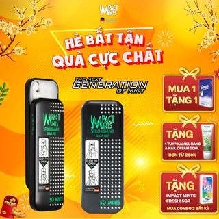 Kẹo Ngậm Bạc Hà Không Đường IMPACT MINTS STRONGMINT Hương Bạc Hà Thơm Nồng 9G