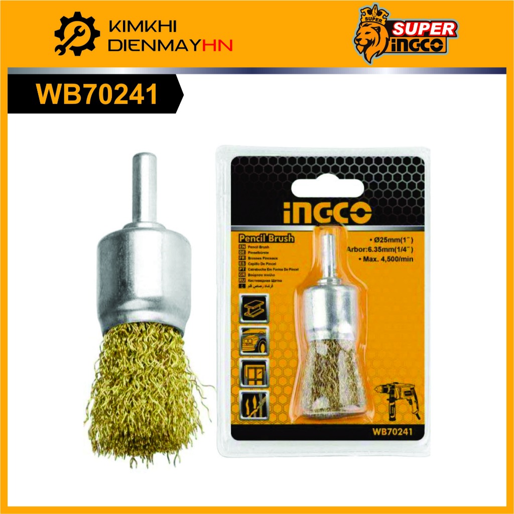Chén cước, đánh rỉ sắt có cán INGCO WB70241, WB40501, WB30501, WB2125.