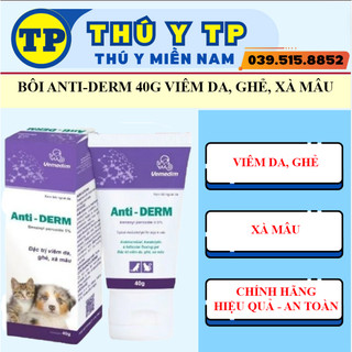 ANTIDERM 40G bôi viêm da, ghẻ,xà mâu ở chó mèo Vemedim