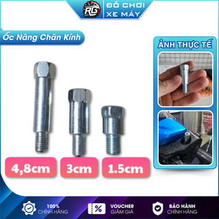 Ốc nâng chân kính loại dài chân 10li ra lỗ 10li gen thuận, ốc nâng chân gương cho các xe thụt sâu