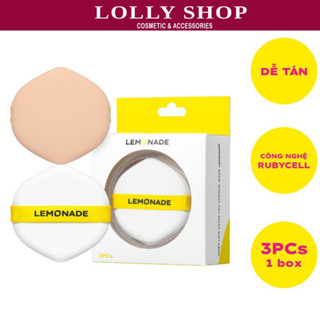  Bộ 3 Bông Phấn Tán Nền Lemonade Cushion Puff Set 