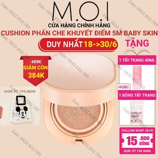 [GIAO HỎA TỐC 2H] Phấn Nước Trang Điểm Cushion 5M BABY Hồ Ngọc Hà MOI Cosmetics - Kiềm Dầu Che Khuyết Điểm