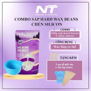Combo Sáp Wax Lông Premier nhập khẩu siêu bám lông, chén nấu sáp NT WAXING