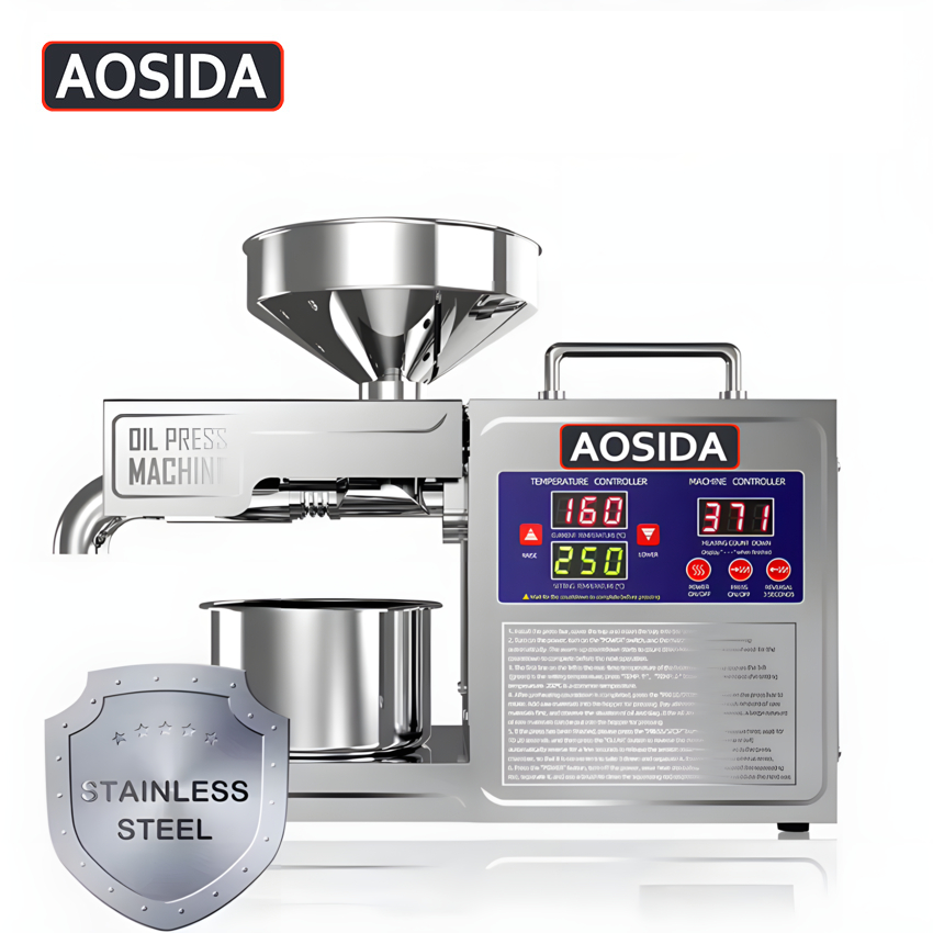 Máy ép dầu thực vật dùng cho gia đình, quán ăn - Thương hiệu Anh Quốc cao cấp Aosida B03S - Hàng Nhậ