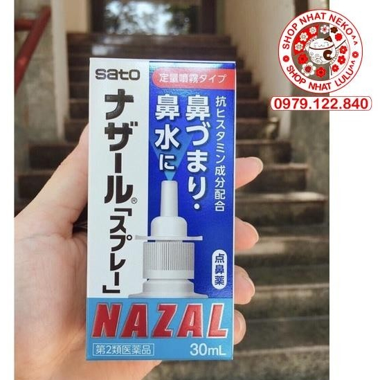 Hộp lọ xịt mũi Nazal Sato Nhật Bản (date 2029)