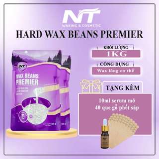 Sáp Wax Lông Premier, Sáp Wax Lông Nóng siêu bám lông cao cấp khối lượng 1KG NT WAXING