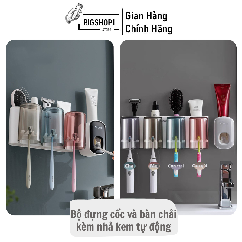 Kệ để bàn chải kèm cốc đánh răng Ecoco E1924 E1925 E1926