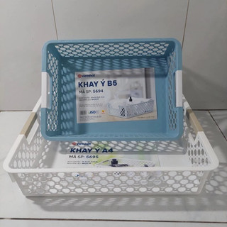 Khay nhựa ý đựng đồ văn phòng - khay a4 b5 đựng đồ dùng học tập, khay đựng đồ đa năng việt nhật