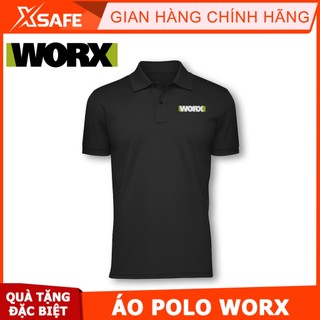 Áo thun polo WORX màu đen cá tính - Chính hãng