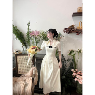 ĐẦM MAXI NUDE 2S BO EO XẾP LY XẺ ĐÙI