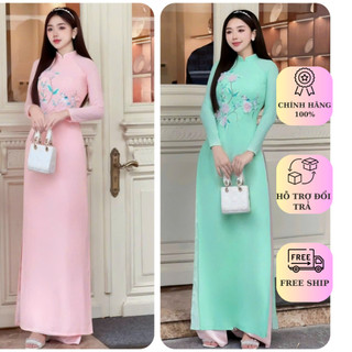 Áo dài truyền thống Hương Chi vải tơ tằm cao cấp by Lucci.Design