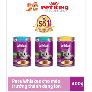[MẪU MỚI]Thức Ăn Cho Mèo Pate Whiskas Adult 400gr Cá Biển- Cá Ngừ