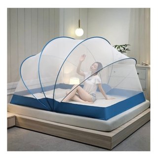 Màn xếp bán nguyệt màn đỉnh vuông có chân viền vải lụa cao cấp mùng chụp đỉnh lớn siêu bền đẹp