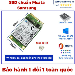 Ổ cứng SSD Msata 128G 256G chính hãng Samsung sức khoẻ tốt + tặng kèm ốc bắt main + Cài win miễn phí