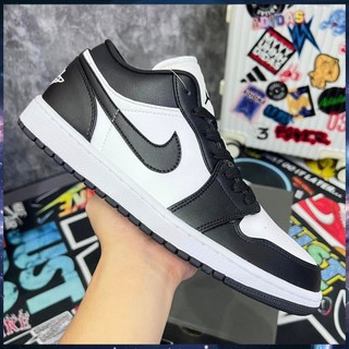 Giày _Jordan Panda trơn cổ thấp, Giày Panda trơn Low Đen Trắng cao cấp full pk
