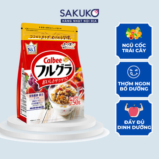 Ngũ cốc Calbee Giảm Cân Ăn Kiêng SAKUKO [T01/2025] ngũ cốc trái cây dinh dưỡng đủ vị hoa quả sấy ăn sáng nội địa Nhật