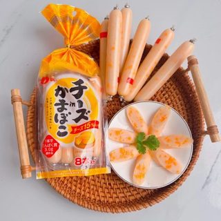 [Date mới] Xúc Xích Nhật Bản Topvalu cho bé ăn dặm/ Xúc Xích Natori Vị Cá Tuyết Phô Mai Cho Bé Ăn Dặm