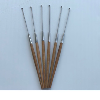 Cây móc tai -ngoáy tai lấy ráy tai bằng inox,cán gỗ cây gắp lấy ráy tai , dụng cụ lấy ráy tai chuyên dụng