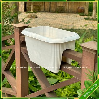  Chậu nhựa trồng cây kep lan can chữ nhật ban công trồng hoa ,trồng rau ,trang trí ban công ,lan can NHỰA ĐỨC MINH 