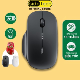 Chuột máy tính không dây SIDOTECH M1 pin sạc silent chống ồn công thái học wireless 2.4G laptop máy tinh cute