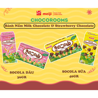 Bánh nấm phủ socola Chocorooms 2 vị Sữa/Dâu