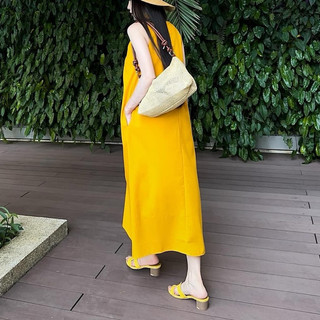 ĐẦM LINEN DÂY TẾT BUỘC EO - DA3206