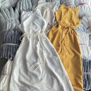 ĐẦM LINEN DÂY TẾT BUỘC EO - DA3206