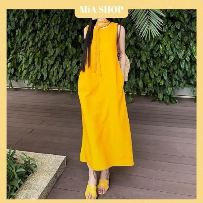 ĐẦM LINEN DÂY TẾT BUỘC EO - DA3206