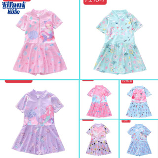 Bơi liền váy hoạ tiết dễ thương B112 cho bé gái - TILANI Official Store