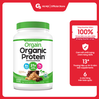 Bột thực vật hữu cơ Orgain Organic Protein (920g) nhập khẩu Mỹ - Gymstore hỗ trợ ăn kiêng, giảm cân
