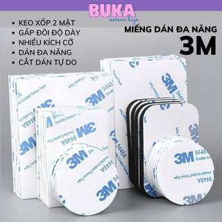 Miếng dán 3m băng keo 2 mặt 3m siêu dính buka băng keo dán đa năng gắn cực chắc chắn