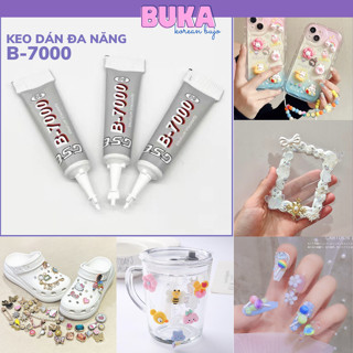 Keo gắn charm B7000 keo dán đa năng mọi chất liệu làm thủ công DIY, Keo dán màn hình điện thoại, keo trong suốt Buka