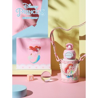 Bình giữ nhiệt cho Bé 600ml Nàng tiên cá Ariel Chính hãng 100% BEDDYBEAR - 1 nắp 2 chức năng ống hút và uống trực tiếp