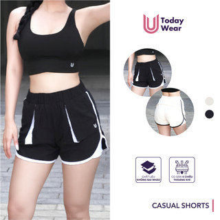 Quần đùi tập gym nữ Casual Short Today U Wear chạy bộ tennis 2 lớp dày dặn thoải mái