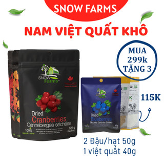 Nam Việt Quất Vị Mâm Xôi Khô (Phúc Bồn Tử ) Tự Nhiên Snow Farms chua ngọt Nhập Khẩu Canada - 75g