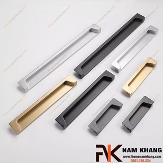 Tay nắm âm cửa tủ dạng thanh hiện đại NK410 (Hợp Kim Cao Cấp)