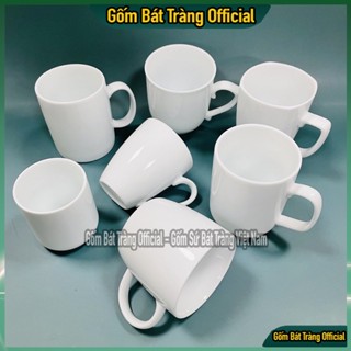 [NHIỀU MẪU] Cốc, Ca Uống Nước, Cafe Men Trắng, Ca Sứ Men Trắng Bát Tràng Cao Cấp