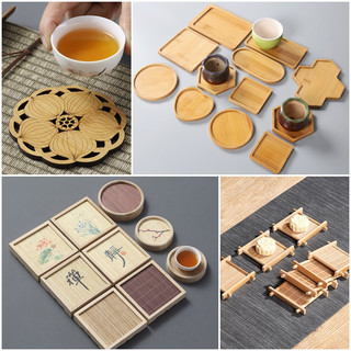 KHAY / DĨA TRE TRUYỀN THỐNG, Đĩa Tròn, Vuông đựng bánh chụp food, khay đựng bình trà cà phê mộc mạc