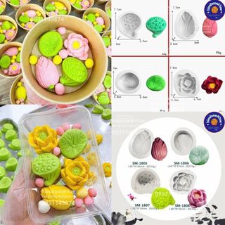 Khuôn silicon làm rau câu, bánh trôi nước, bánh trung thu hình sen
