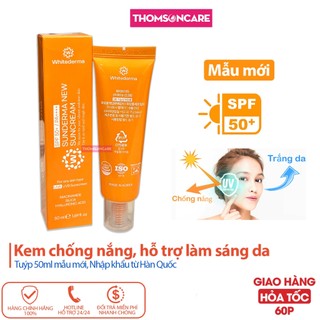Kem chống nắng kiềm dầu, nâng tone Whitederma Sunderma New Suncream 50ml Hàn Quốc, giúp dưỡng da, cấp ẩm - Thomsoncare