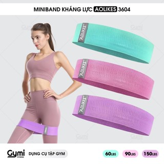 Dây Kháng Lực Miniband Vải Tập Mông Đùi Aolikes 3604 [BỘ 3 DÂY TẶNG TÚI LƯỚI + HDSD]