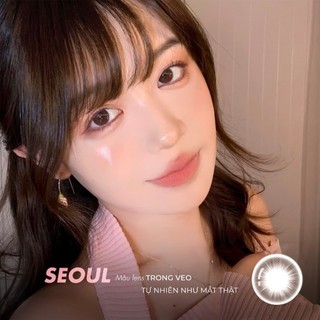 [SILICONE 24H] Lens nâu ko giãn Seoul - Kính áp tròng nâu tự nhiên cận 0-8 độ - Silicone 24h, HSD 6m